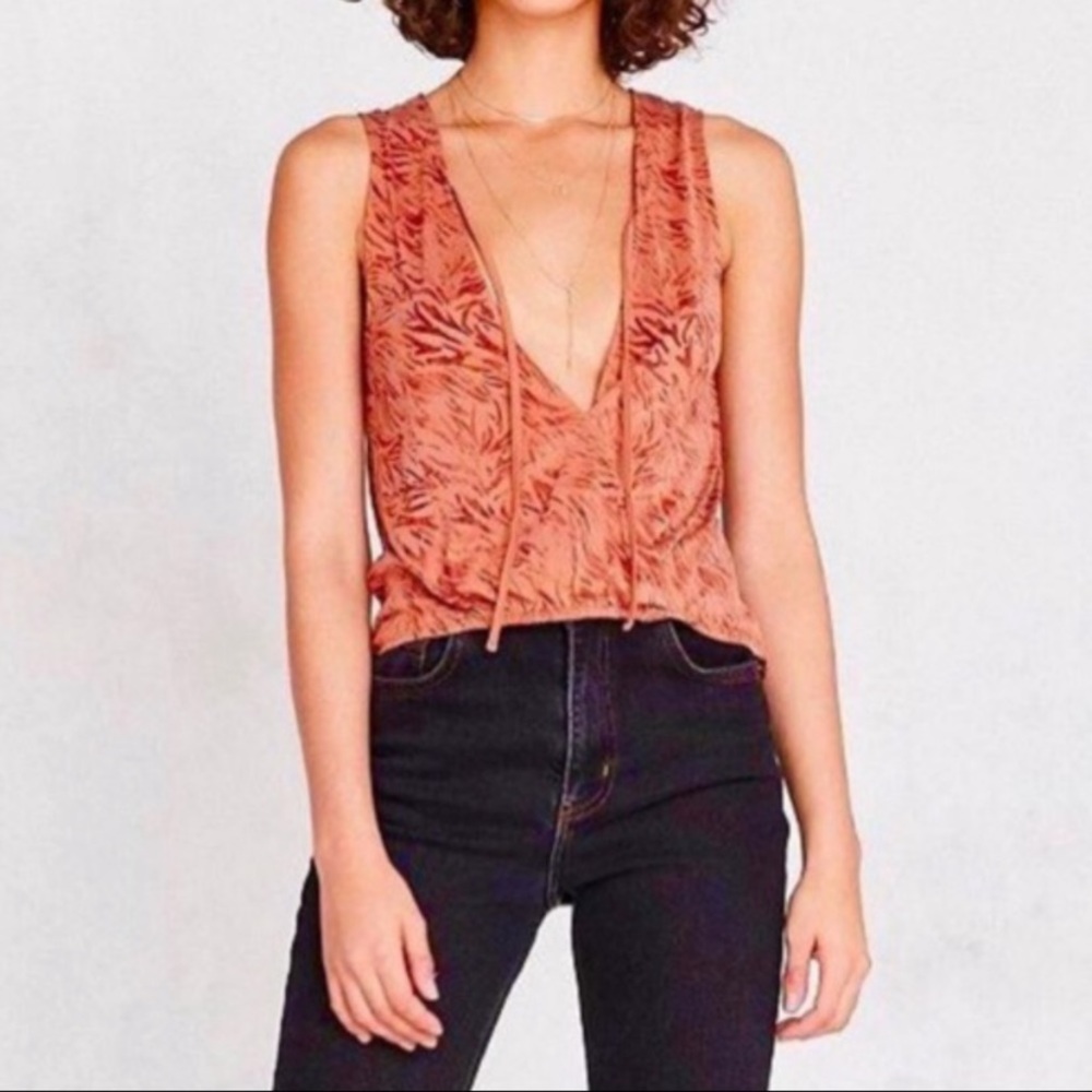 Urban Outfitters Terracotta Floral Top